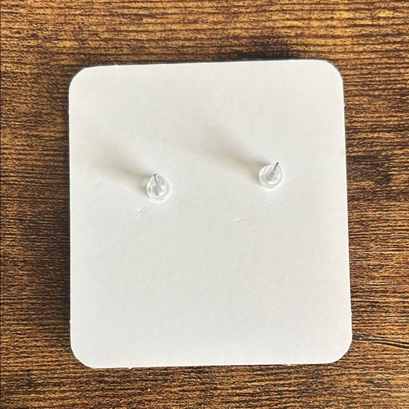 Polka Dot Mouse Earrings - Black and White - Picture 2 of 2